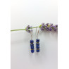 Boucles d'oreilles en lapis lazuli à facettes