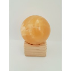 Sphère calcite orange maroc