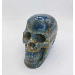 Gros crâne onyx bleue et aragonite