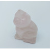 Chat en quartz rose