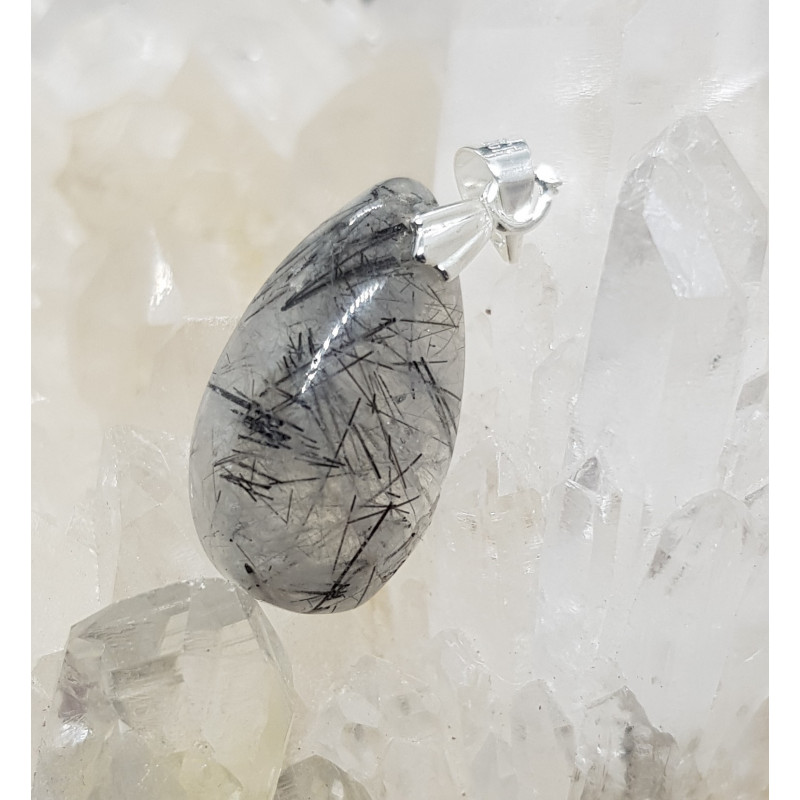 Pendentif quartz tourmaline