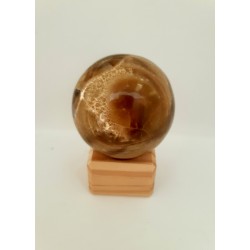 Sphère aragonite marron
