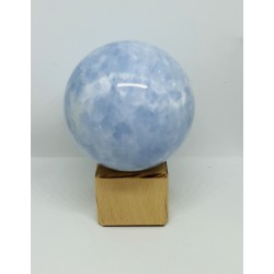 Sphère calcite bleue