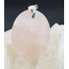 Pendentif quartz rose argent