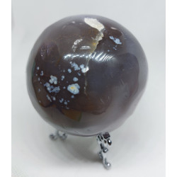 Sphère agate avec jolie druse naturelle