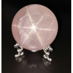 Sphère quartz rose étoilée extra qualité