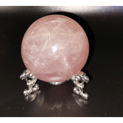 Sphère quartz rose étoilée