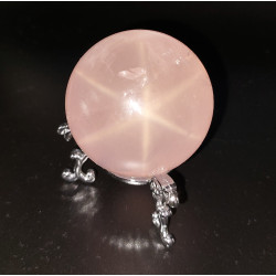 Sphère quartz rose étoilée