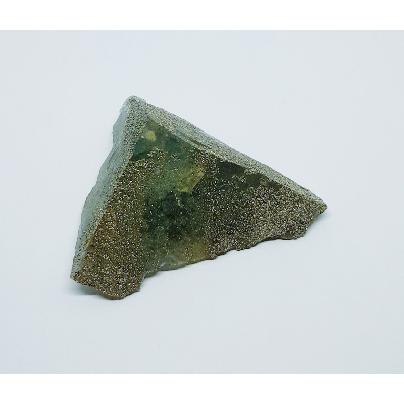 Fluorine verte brute recouverte de Pyrite