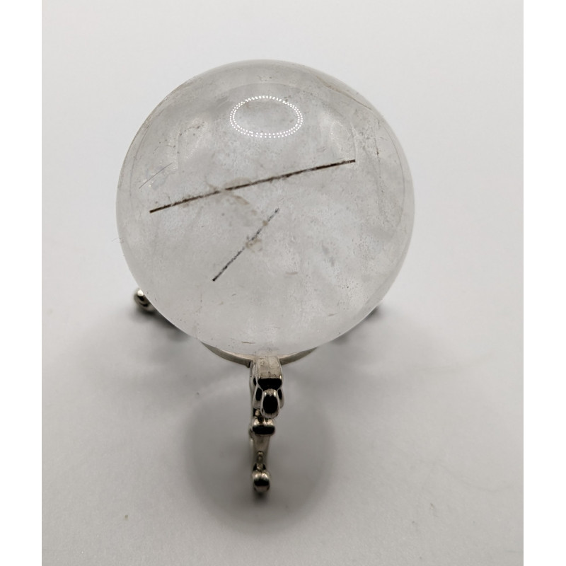 Sphère quartz extra à inclusions de tourmaline noire