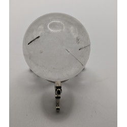 Sphère quartz extra à inclusions de tourmaline noire