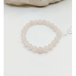 Bracelet élastique quartz rose