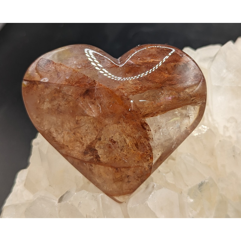 Coeur quartz hématoide extra qualité