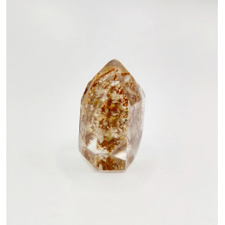Prisme quartz avec inclusion hématite
